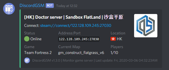 Discord Game Server Monitor Live Server Status On Discord V1 7 1