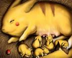 Pikachu having kids. God makes all his animals specal.